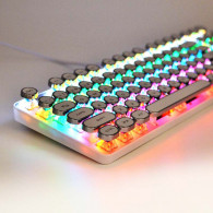 Clavier Gamer Mécanique T-WOLF T75 RGB Blanc en Tunisie