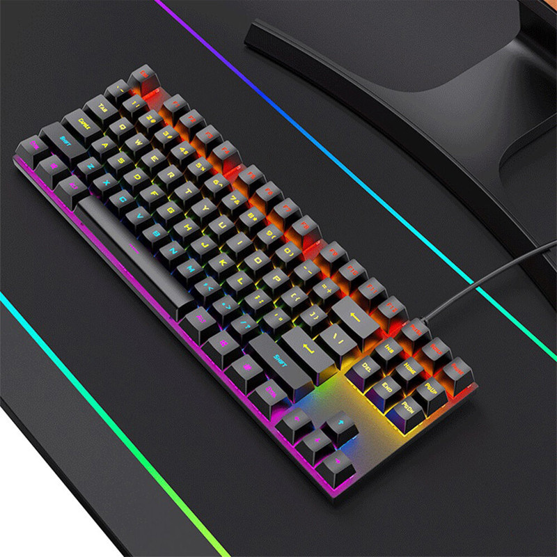 Clavier Gamer Mécanique T-WOLF T18 RVB Noir en Tunisie