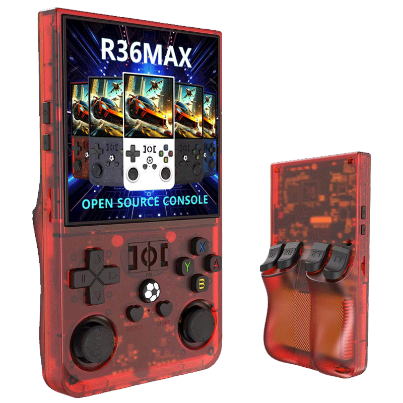 Console De Jeu Portable Rétro R36 Max Rouge en Tunisie