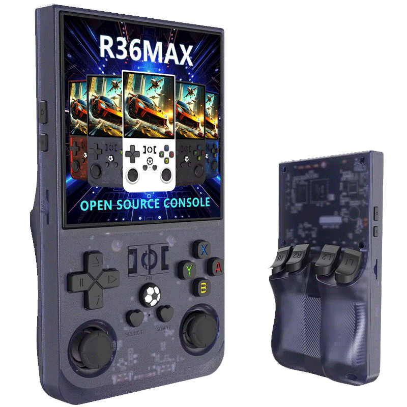 Console De Jeu Portable Rétro R36 Max Gris en Tunisie