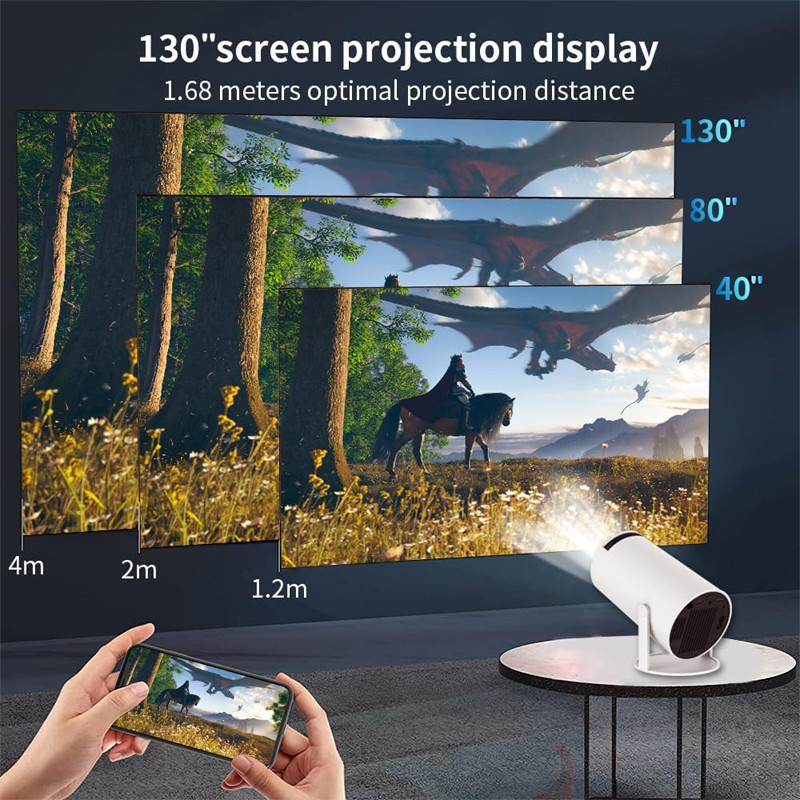 Vidéo Projecteur HY300 UHD 4K Wifi Blanc EN TUNISIE