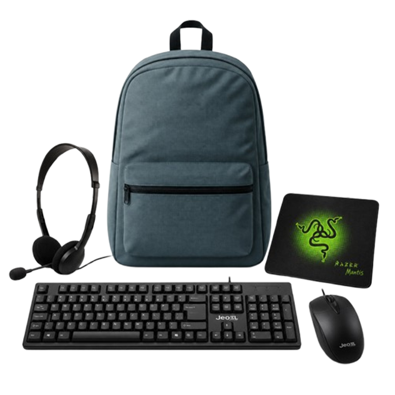 Pack Gamer 5En1 : Souris + Clavier Jedel + Casque  Micro SBOX + Tapis & Sac à Dos en Tunisie