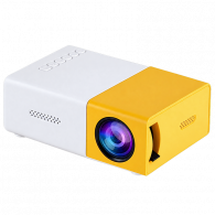 Mini Vidéo Projecteur Portable Led Full HD LCD Blanc & Jaune  en Tunisie