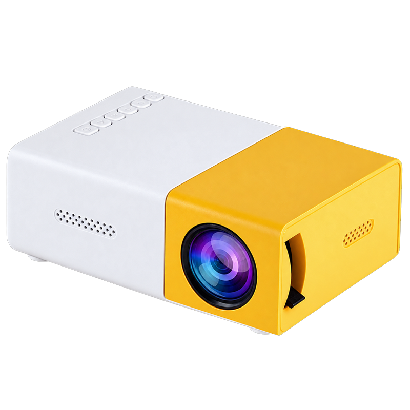 Mini Vidéo Projecteur Portable Led Full HD LCD Blanc & Jaune  en Tunisie