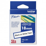 Cassette à Ruban Brother TZE241 18 mm Noir Sur Blanc En Tunisie