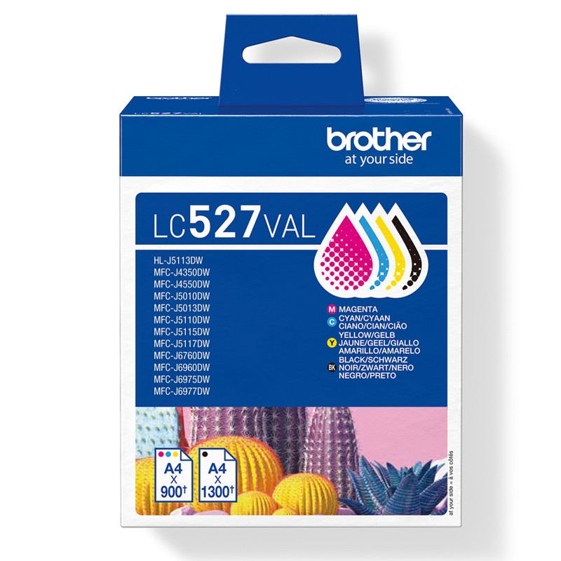 Pack de 4 Cartouches D'encre Brother LC527VAL Original 4 Couleurs En Tunisie