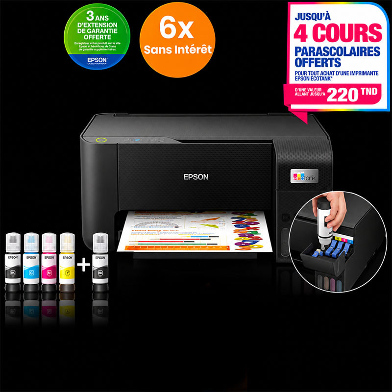 Imprimante EPSON L3210 3En1 À Réservoir Intégré ECOTANK Couleur (C11CJ68403) en Tunisie