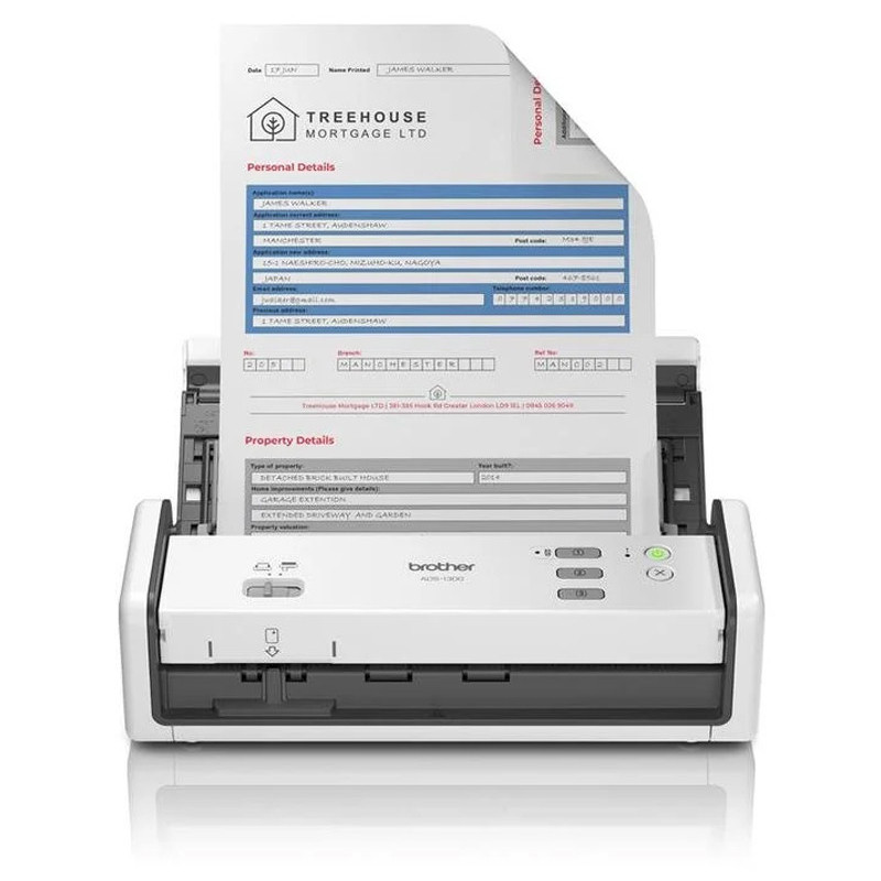 Scanner De Document à Défilement Brother ADS-1300 Noir & Blanc en Tunisie