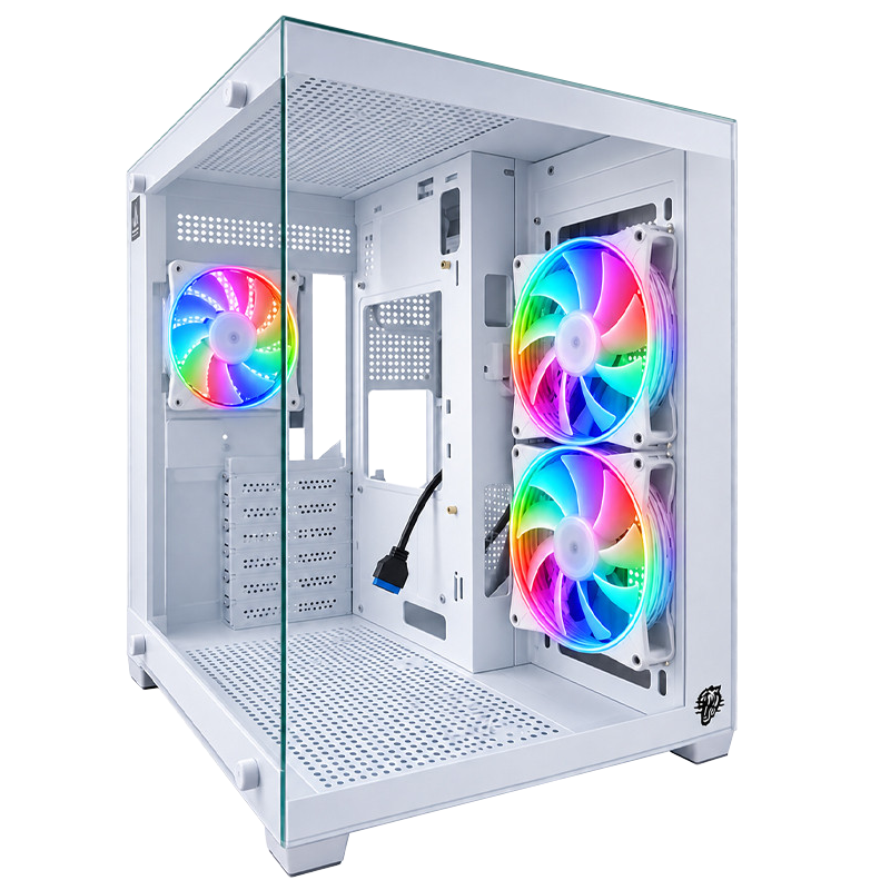 Boitier Gaming Battle Station RGB Moyen Tour Blanc En Tunisie