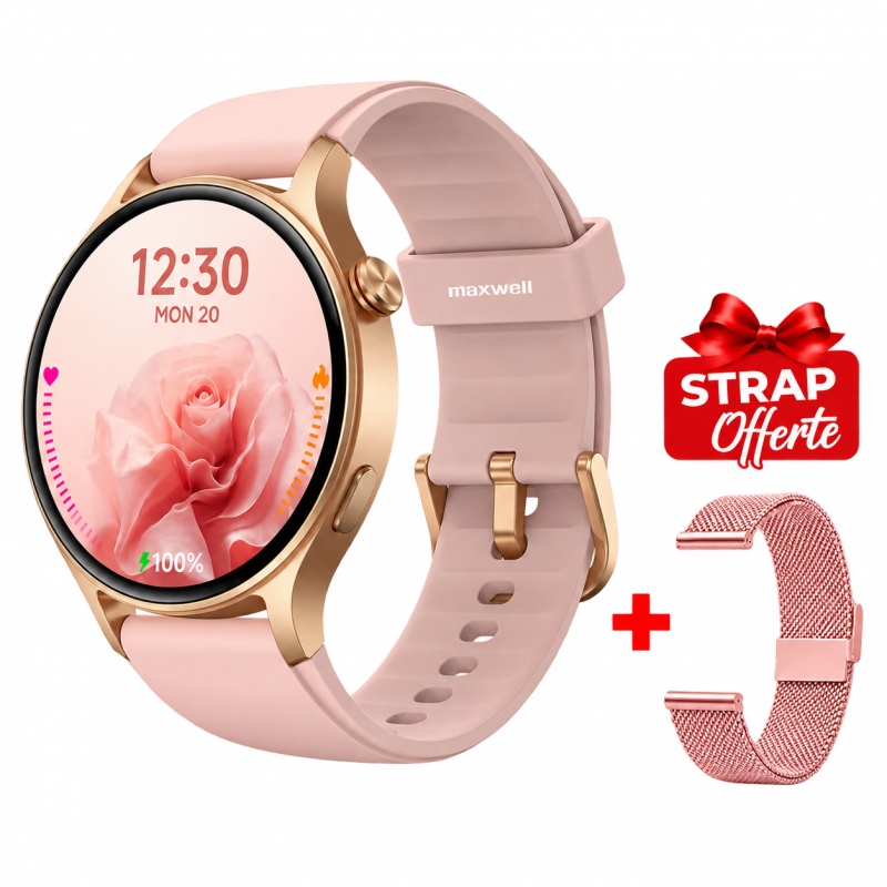 Montre Connectée Maxwell AR01 Rose en Tunisie