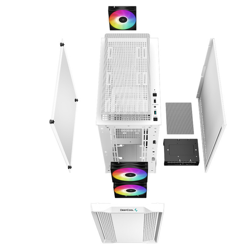 Boitier Gaming Deepcool CC360 ARGB Micro-ATX Blanc En Tunisie