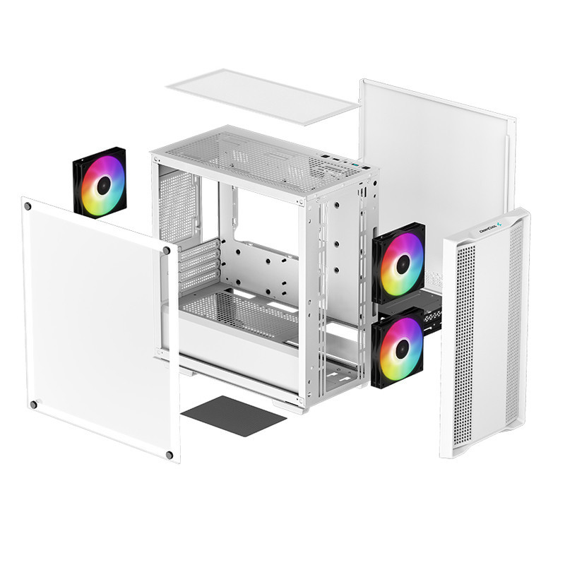 Boitier Gaming Deepcool CC360 ARGB Micro-ATX Blanc En Tunisie