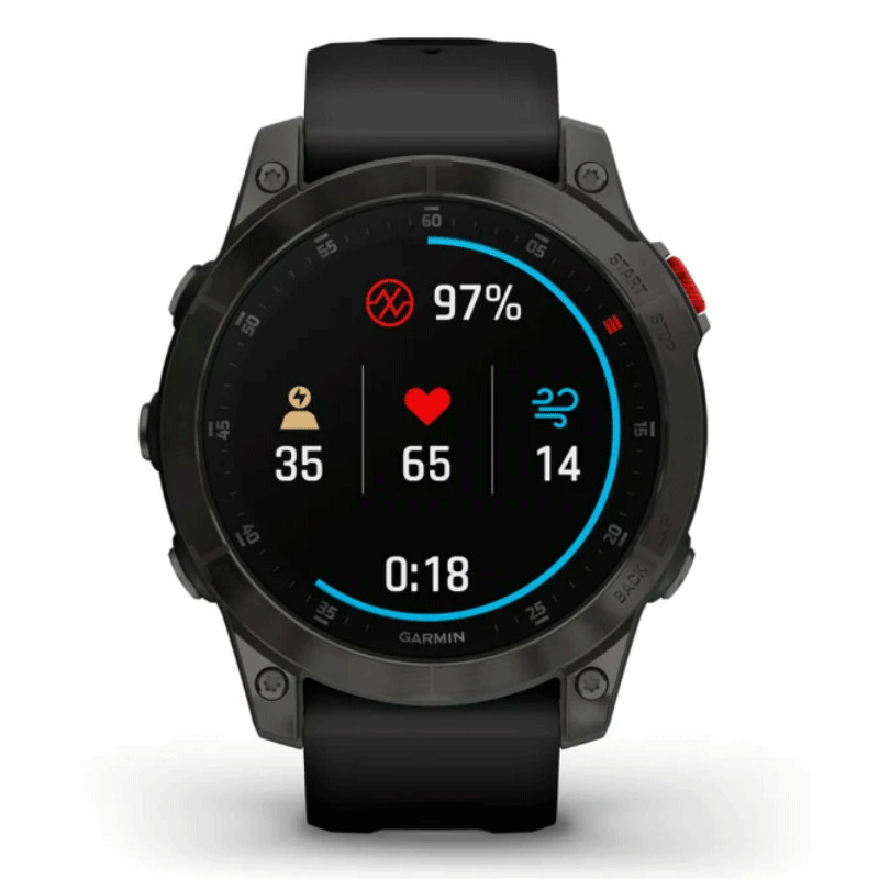 Montre Connectée Garmin Epix (Gen 2) Sapphire Titane DLC 47 mm Noir en Tunisie