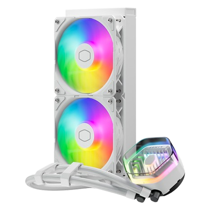 Refroidisseur De Processeur Cooler Master MasterLiquid 240 Atmos ARGB Blanc En Tunisie
