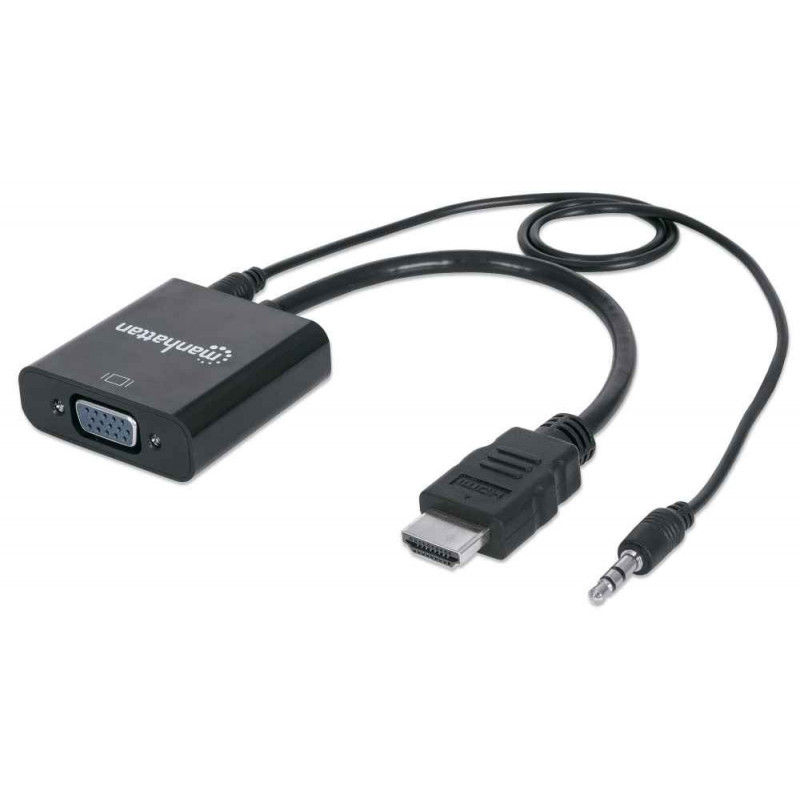 Adaptateur Manhattan HDMI Vers VGA Manhattan 151559 Adaptateur Manhattan HDMI Vers VGA Manhattan 151559