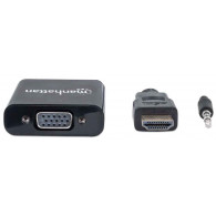Adaptateur Manhattan HDMI Vers VGA Manhattan 151559 Adaptateur Manhattan HDMI Vers VGA Manhattan 151559