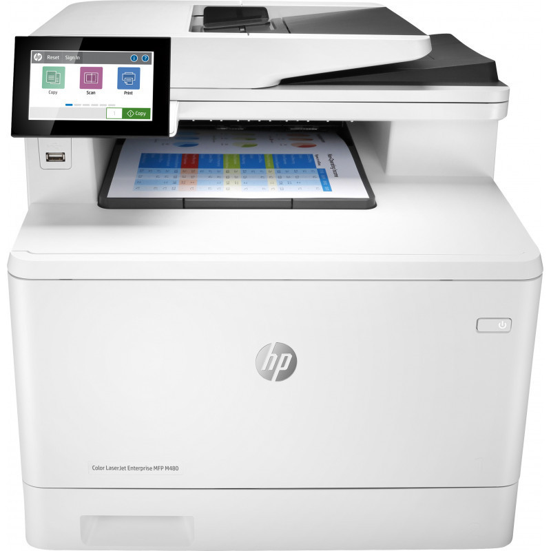 Imprimante LaserJet HP M480f Multifonction Blanc Couleur (3QA55A) Imprimante LaserJet HP M480f Multifonction Blanc Couleur (3QA55A)