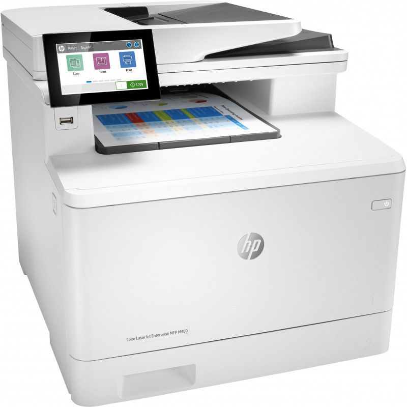 Imprimante LaserJet HP M480f Multifonction Blanc Couleur (3QA55A)