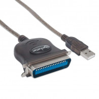 Convertisseur Manhattan USB Vers Parallèle Noir (317474) Convertisseur Manhattan USB Vers Parallèle Noir (317474)