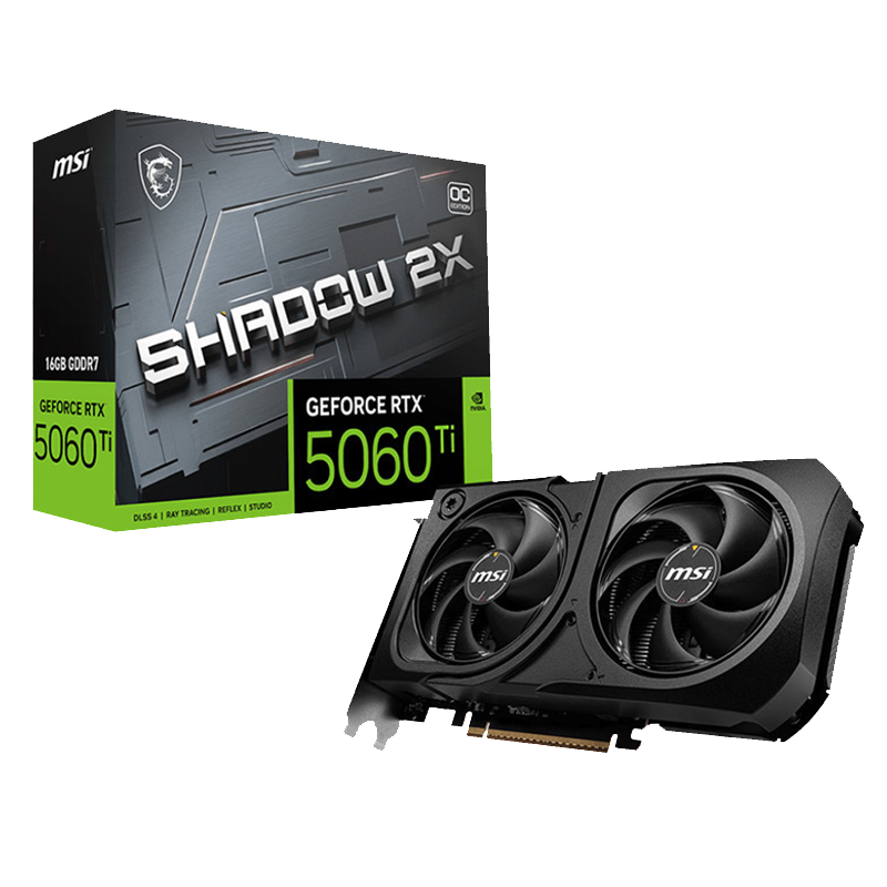 🖥️ Carte Graphique Gaming MSI Shadow 2X OC Plus Bulk au meilleur prix en Tunisie : RTX 5060 Ti 16 Go GDDR7 – Puissance et performance 