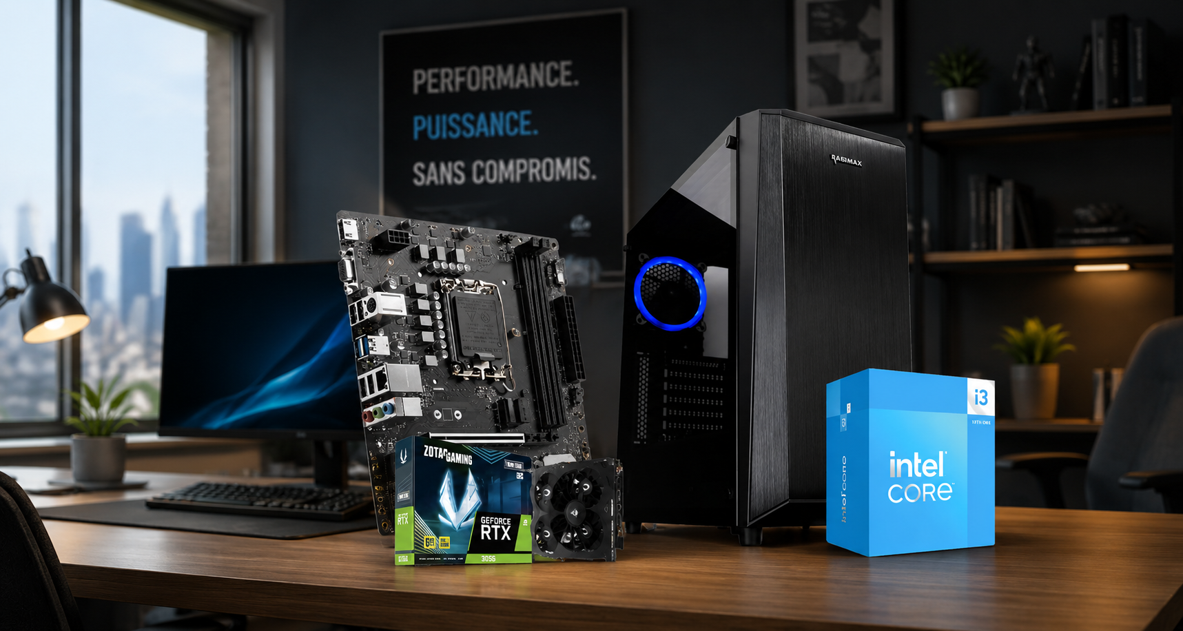 🖥️ Pc de Bureau Gamer NOVA-302 – i3-14100F, RTX 5050, 16Go RAM, SSD NVMe 512Go au meilleur prix en Tunisie