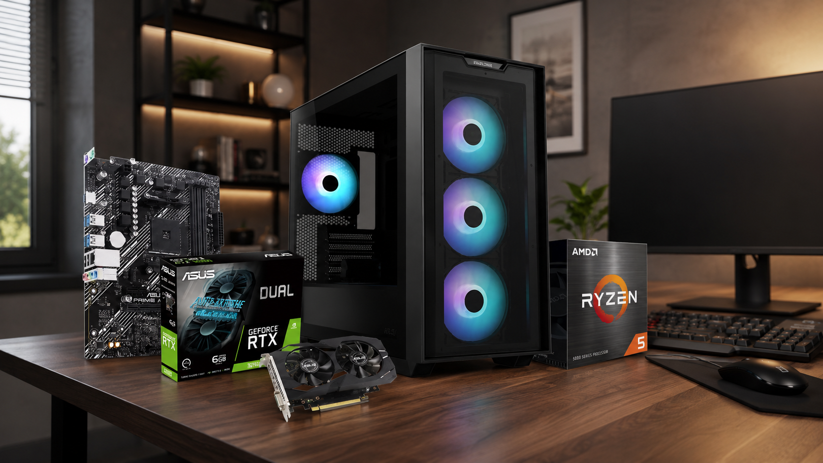 🎮 Pc Gamer Powered By ASUS – Ryzen 5 5500, RTX 3050 6Go au meilleur prix en Tunisie