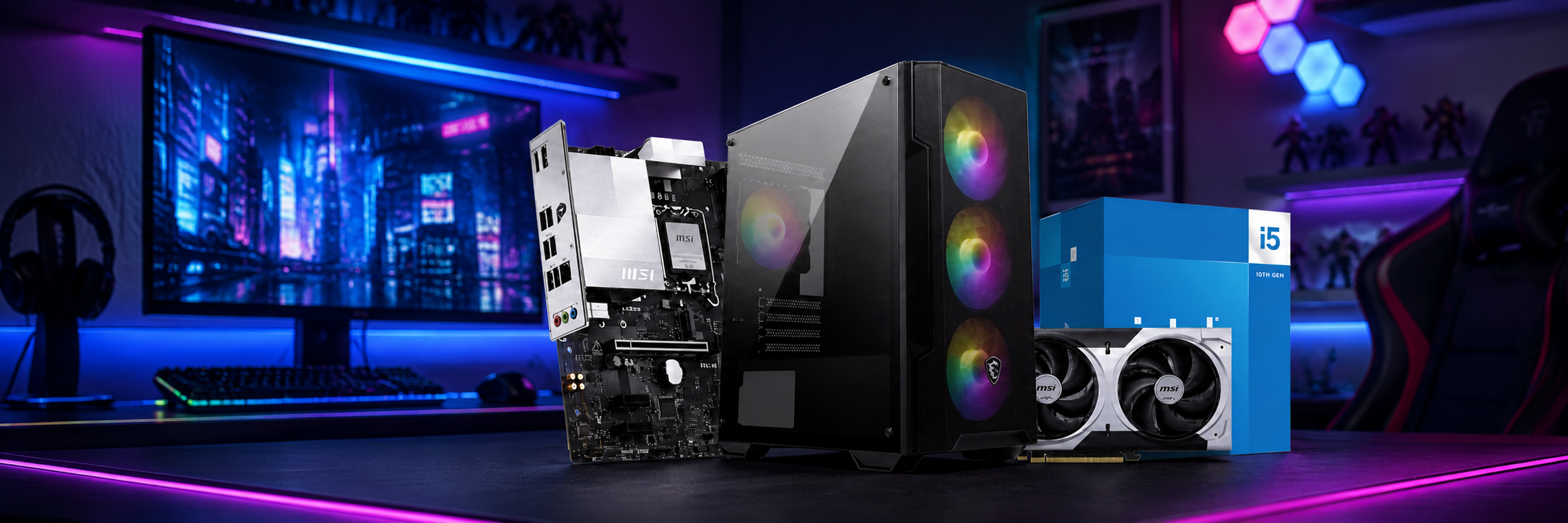 🎮 Pc Gamer MAX 522 – Intel Core i5-14400F, RTX 5060 Ti 8Go GDDR7 au meilleur prix en Tunisie